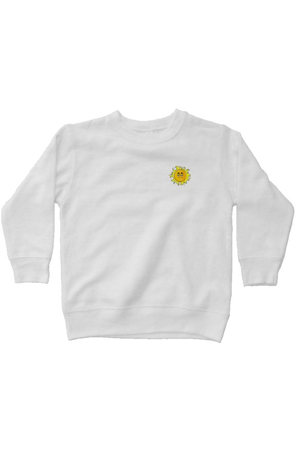 White SUN kids fleece sweatshirt