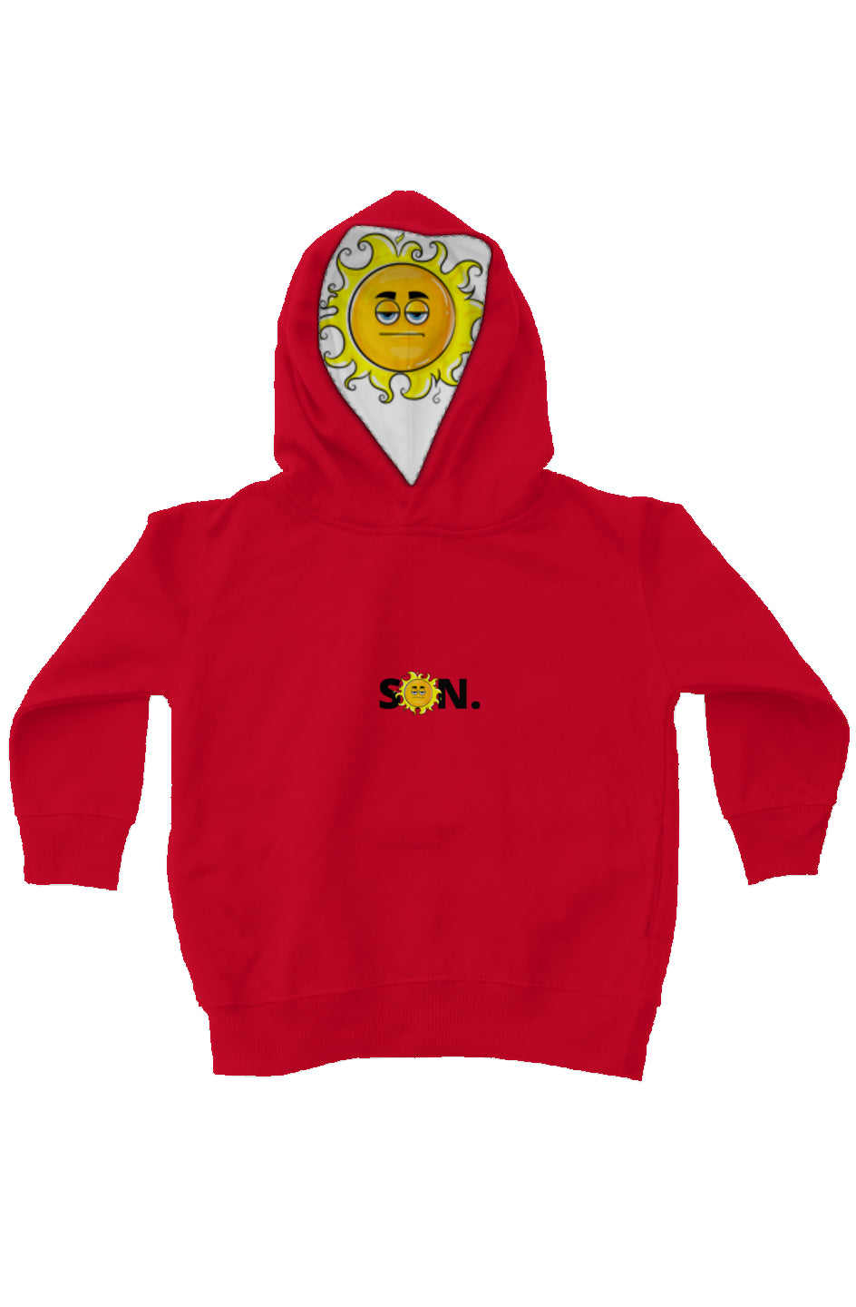 Son Evolution red kids fleece pullover hoodie