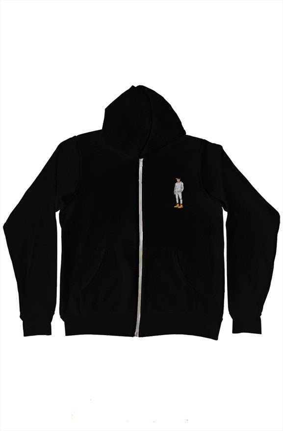 Black SON Hood Zip up