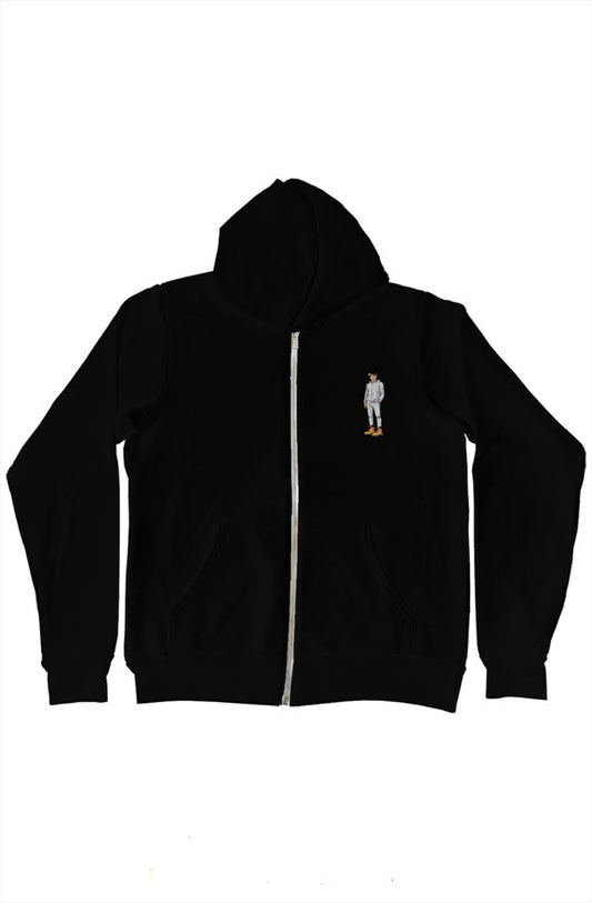 Black SON Hood Zip up