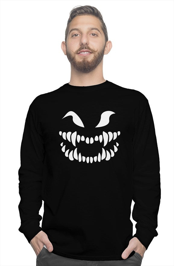 Face 3 black long sleeve tee