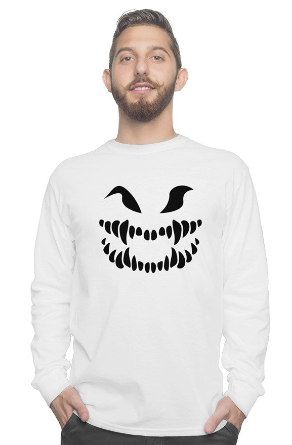 Face 3 white long sleeve tee