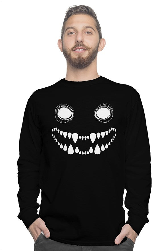Face 3 black long sleeve tee