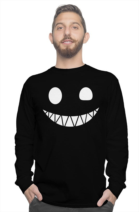 Face 1 black long sleeve tee