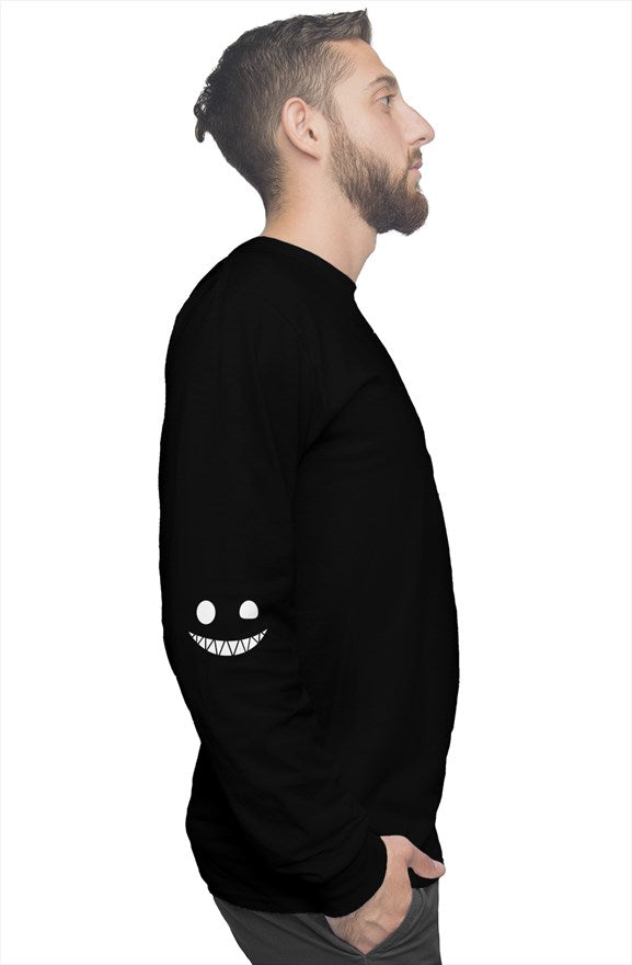 Face 1 black long sleeve tee