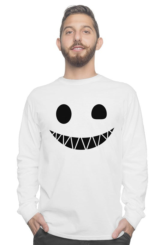 Face 1 white long sleeve tee
