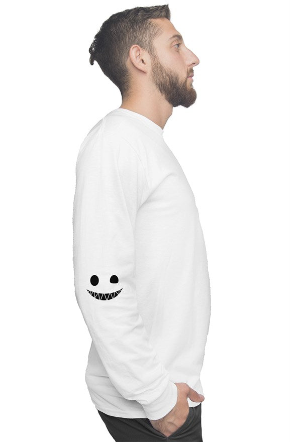 Face 1 white long sleeve tee