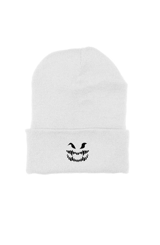 Face 1 white beanie
