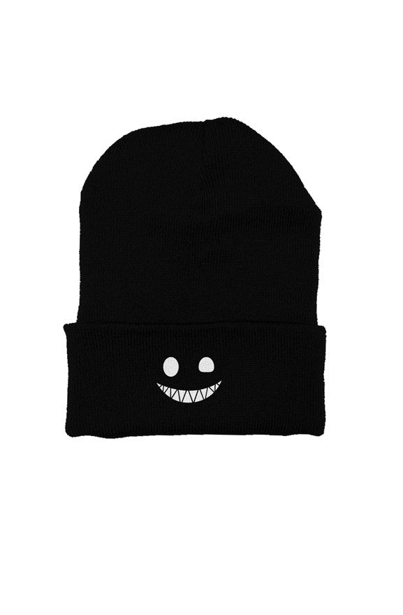 Face 1 black beanie