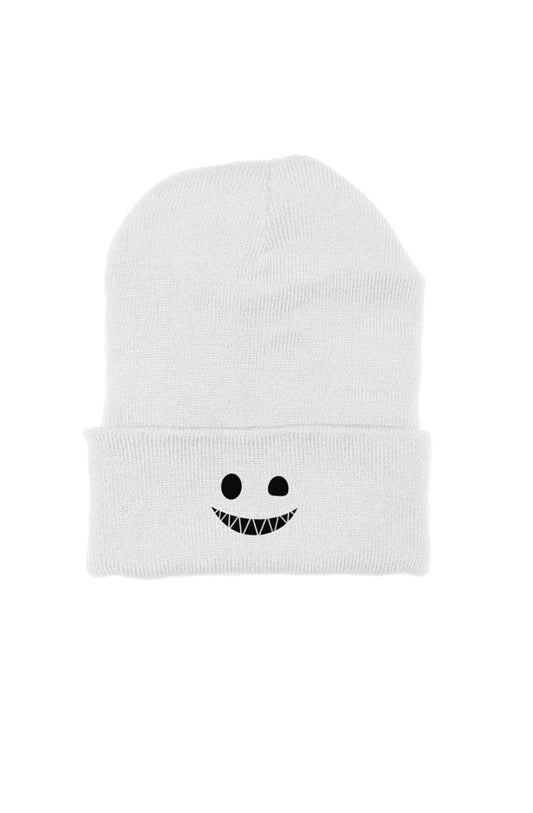 Face 1 white beanie