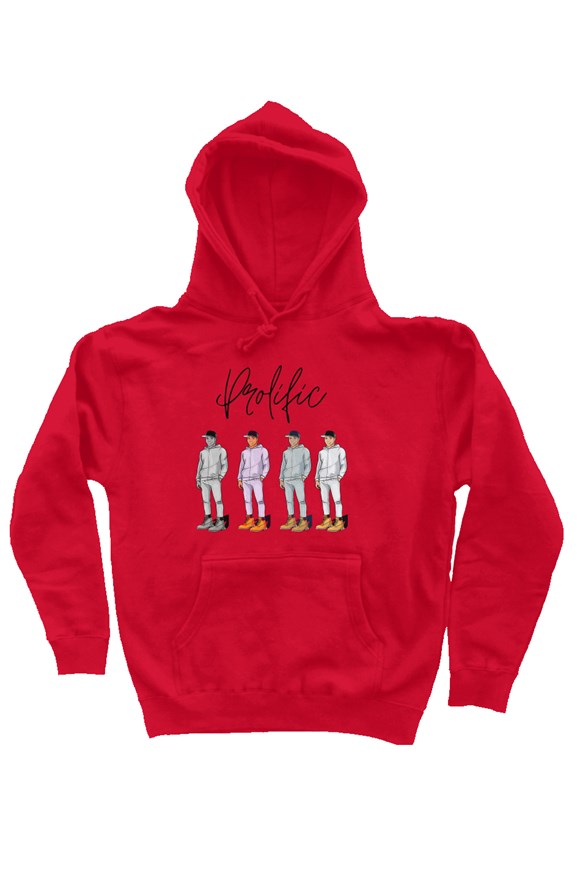 Prolific red independent pullover hoody