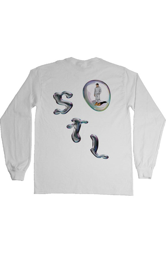 STL liquid metal white Ultra Long Sleeve